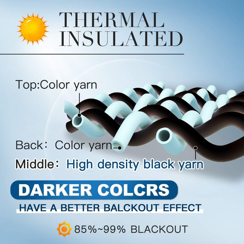 Yakamok Mustard Yellow Room Darkening Grommet Window Drapes Thermal Insulated Light Blocking Blackout Curtains for Bedroom(52Wx84L,2 Panels) - Image 4